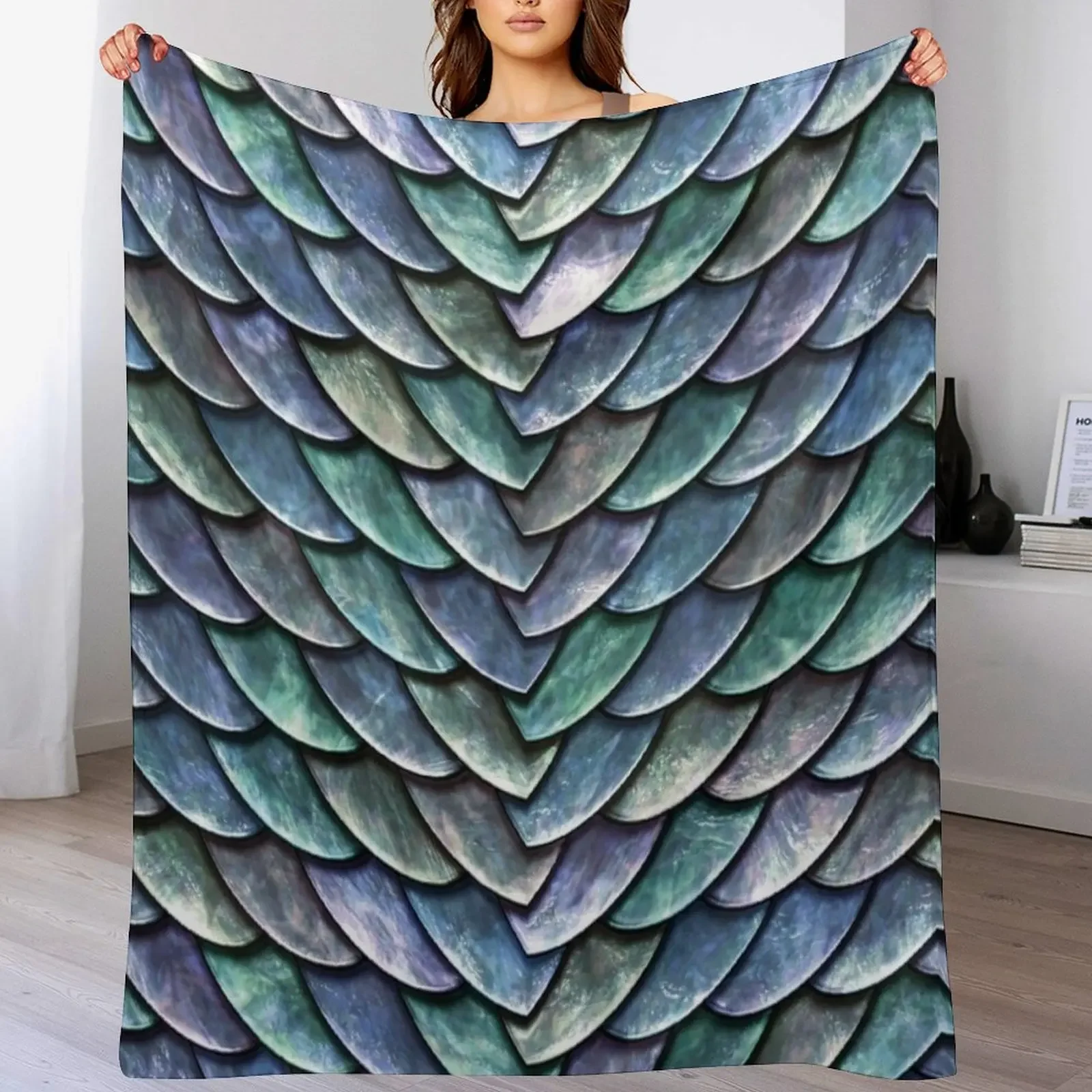 

Cool Dragon Scales 1 Throw Blanket Compact Warm Blanket for Car Road Trip