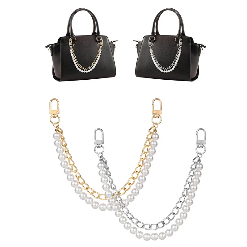 

1PCS Trendy Artificial Pearl Bag Charms for Handbag Flower Purse Extender Chain Jewelry for Women and Girls