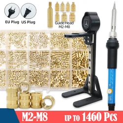 M2 M3 M4 M5 M6 M8 Heat Set Insert Tool Soldering Iron Tip 3D Printer Plastic Thread Brass Insert Nut Embedded Insertion Tool Kit