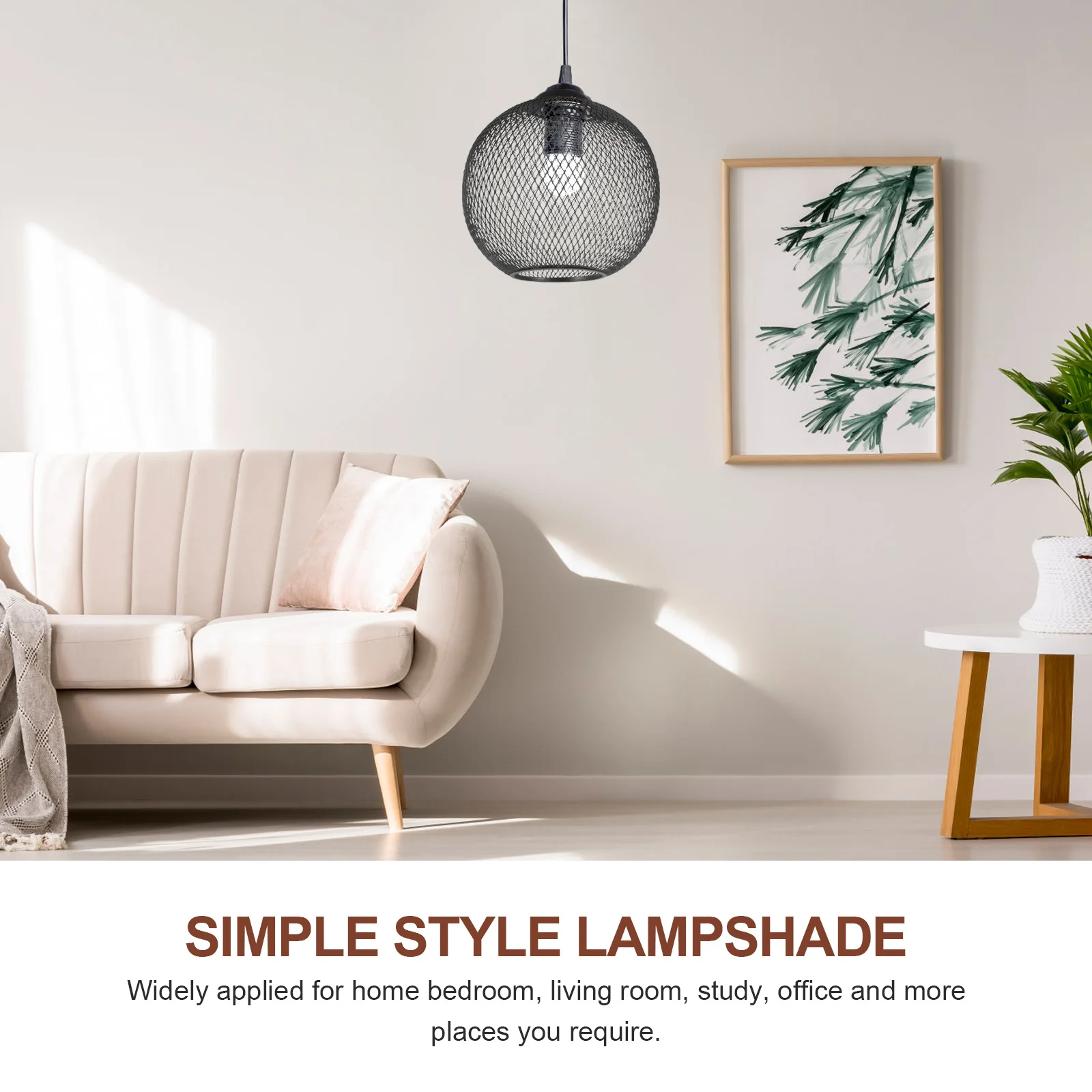 الكرة على شكل غطاء مصباح الحديد الجوف خارج غطاء خفيف معدني للسقف جدار مصباح أرضي قلادة ضوء الظل قفص الحرس #5