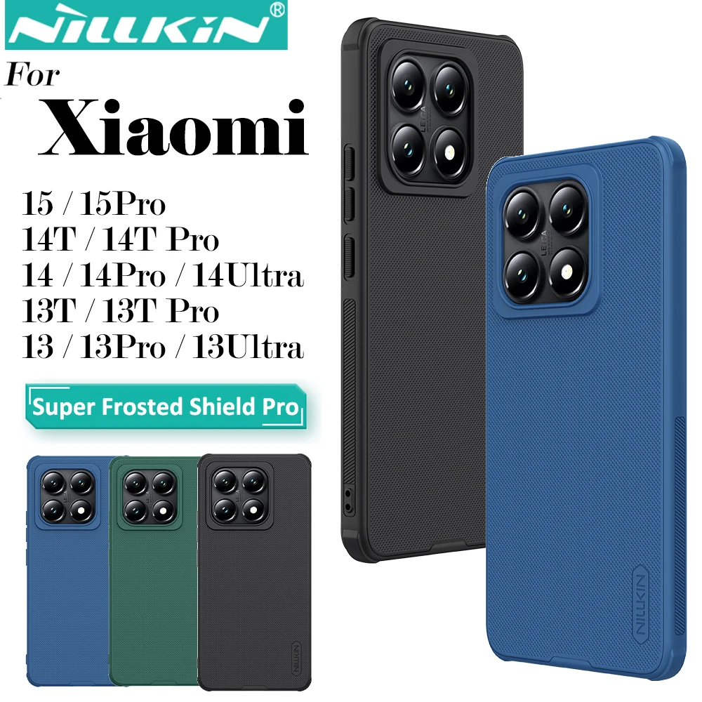 Nillkin para Xiaomi 14T Pro 13T Pro 15 Pro 14 Pro 13 Ultra 14 Ultra Super Frosted Shield Pro funda de teléfono a prueba de golpes