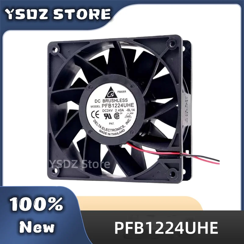 100%New delta PFB1224UHE 2/3/4-wire 24V 2.4a 12038 12cm large air volume server cooling fan in stock Fast Shipping