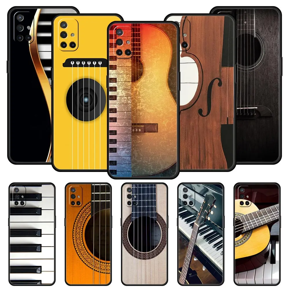 Music Instrument Guitar Piano For OnePlus 10 Pro 9 8T 8 Nord N10 7 7T 9R Phone Case For 1+ Nord 2T CE 2 N100 N200 Z 5G Cover