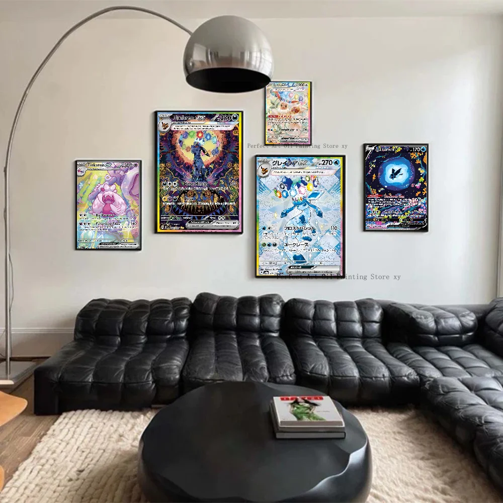 1PC Japanese Anime Rare Sylveon Cartoon Card Poster Paper Print Home Living Room Bedroom Entrance Bar Restaurant Cafe Art