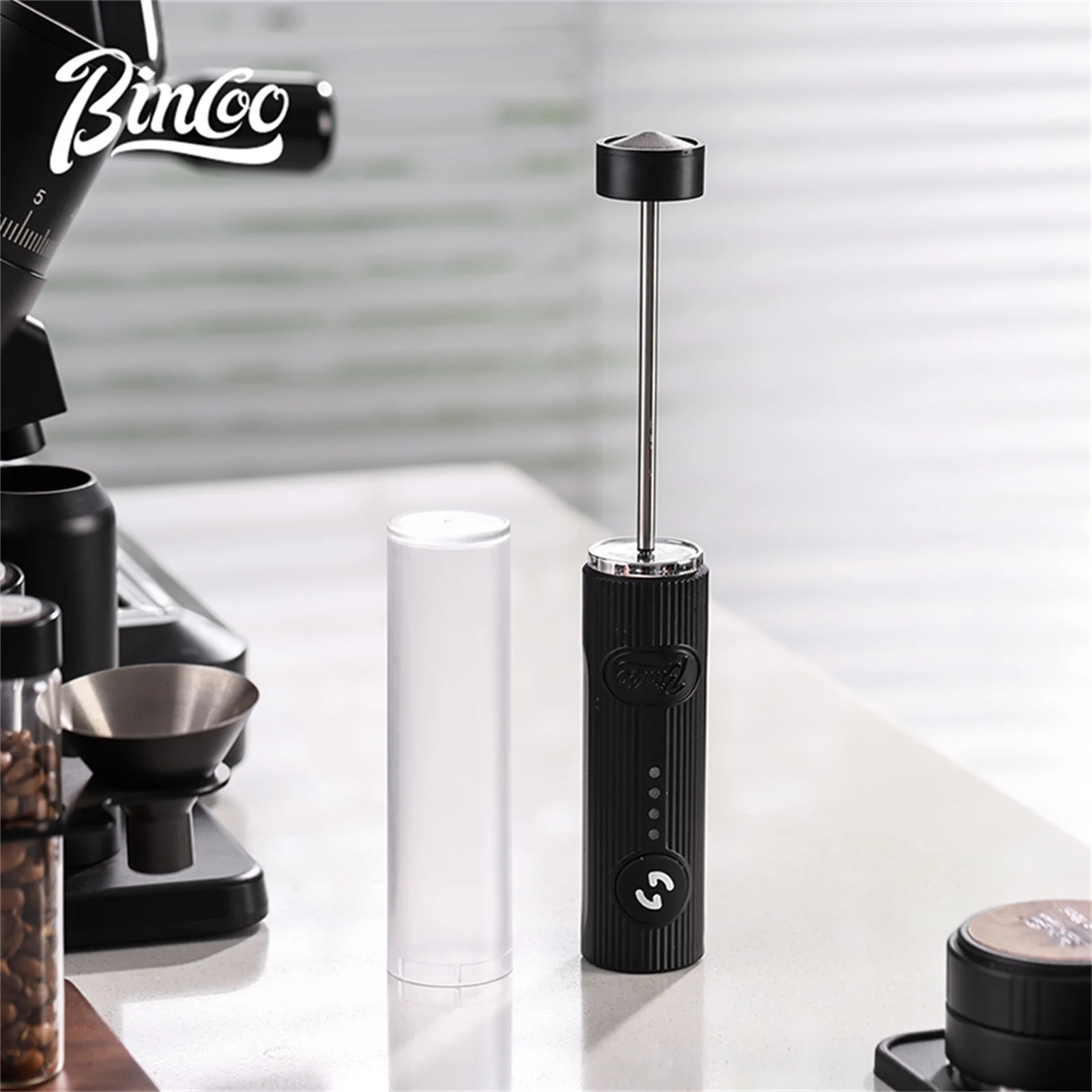 【セール中】Bincoo 新しいミルクフォーマーコーヒー泡立て器ミキサー電動ブレンダーエッグビーターミニ泡立て器ハンドルスターラーカプチーノメーカー調理ツール