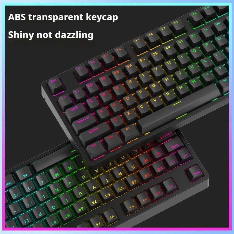 Ikbc Wired Mechanical Keyboard 108-Key Red Axis Switch Rgb Color Light Effect Symbol Ergonomic Abs Keycap Gaming office Keyboard