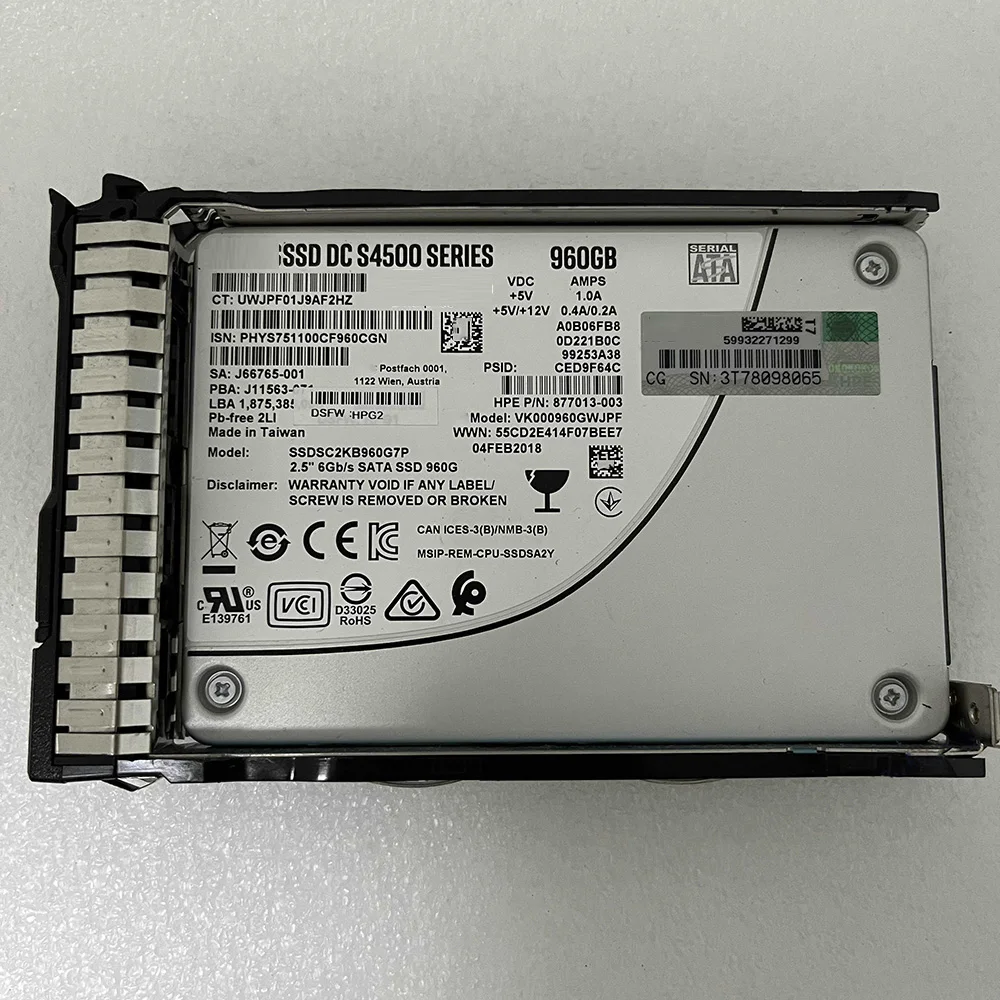 878849-001 877752-B21 Server SSD 960G RI SSD SATA 2.5