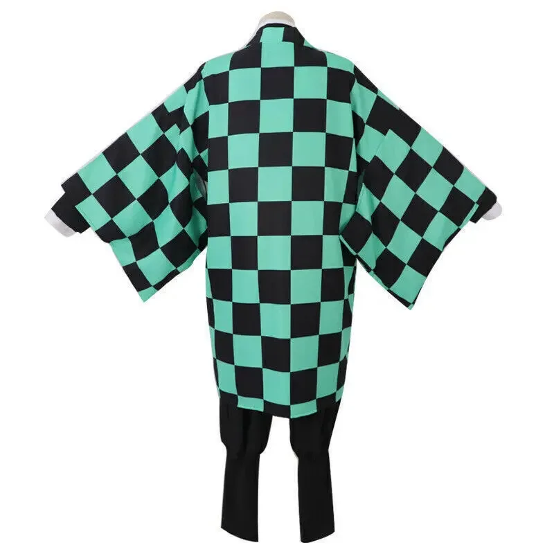 2025 yiyi bilibili Anime Demon Slayer Kimetsu no Yaiba Kamado Tanjiro Kimono Cosplay Costume Uniform Wig Halloween Carnival Outf