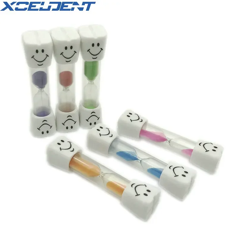 10pcs Dental Toothbrush Timer 3 Minutes Smile Sandglass Tooth Brushing Hourglass Gift Sand Clock for Children Kids