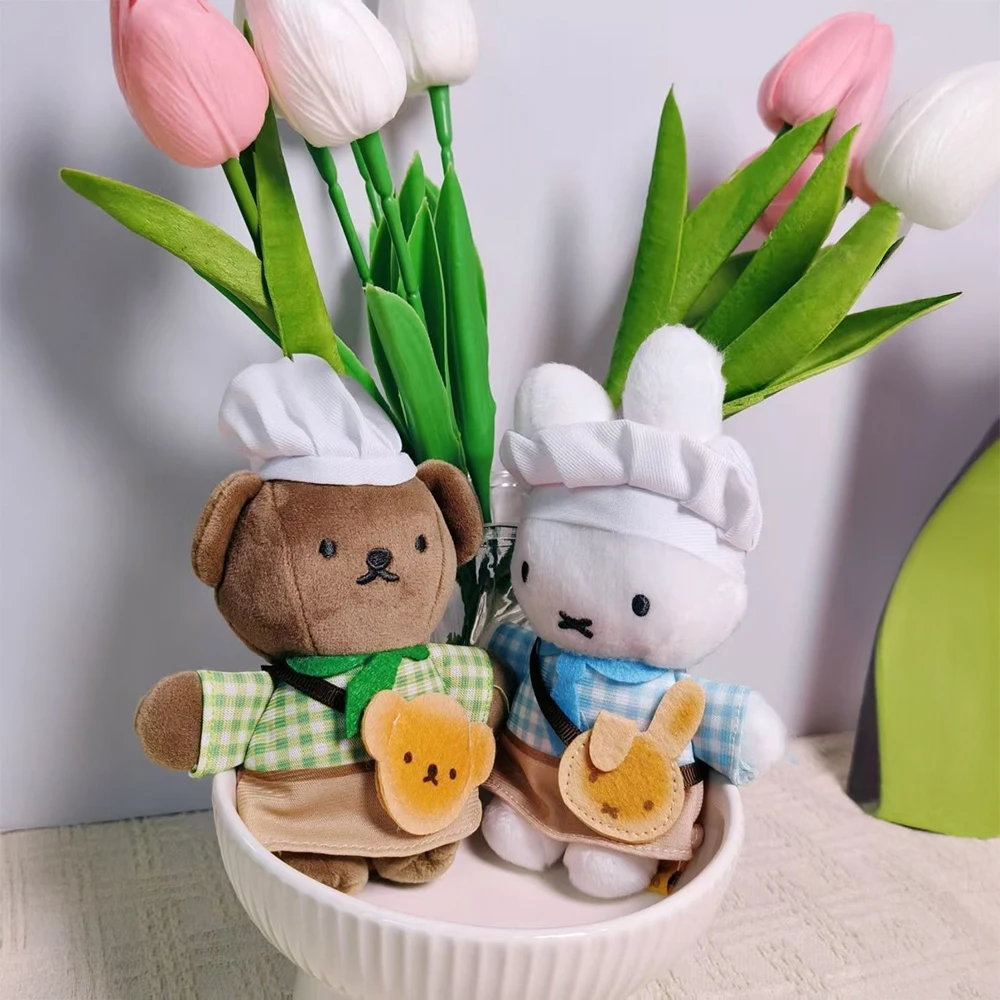 Kawaii Miffy Cute Pendant Baking Cartoon Rabbit Plush Ornaments Versatile Shoulder Bag Decoration Girl Festival Gift