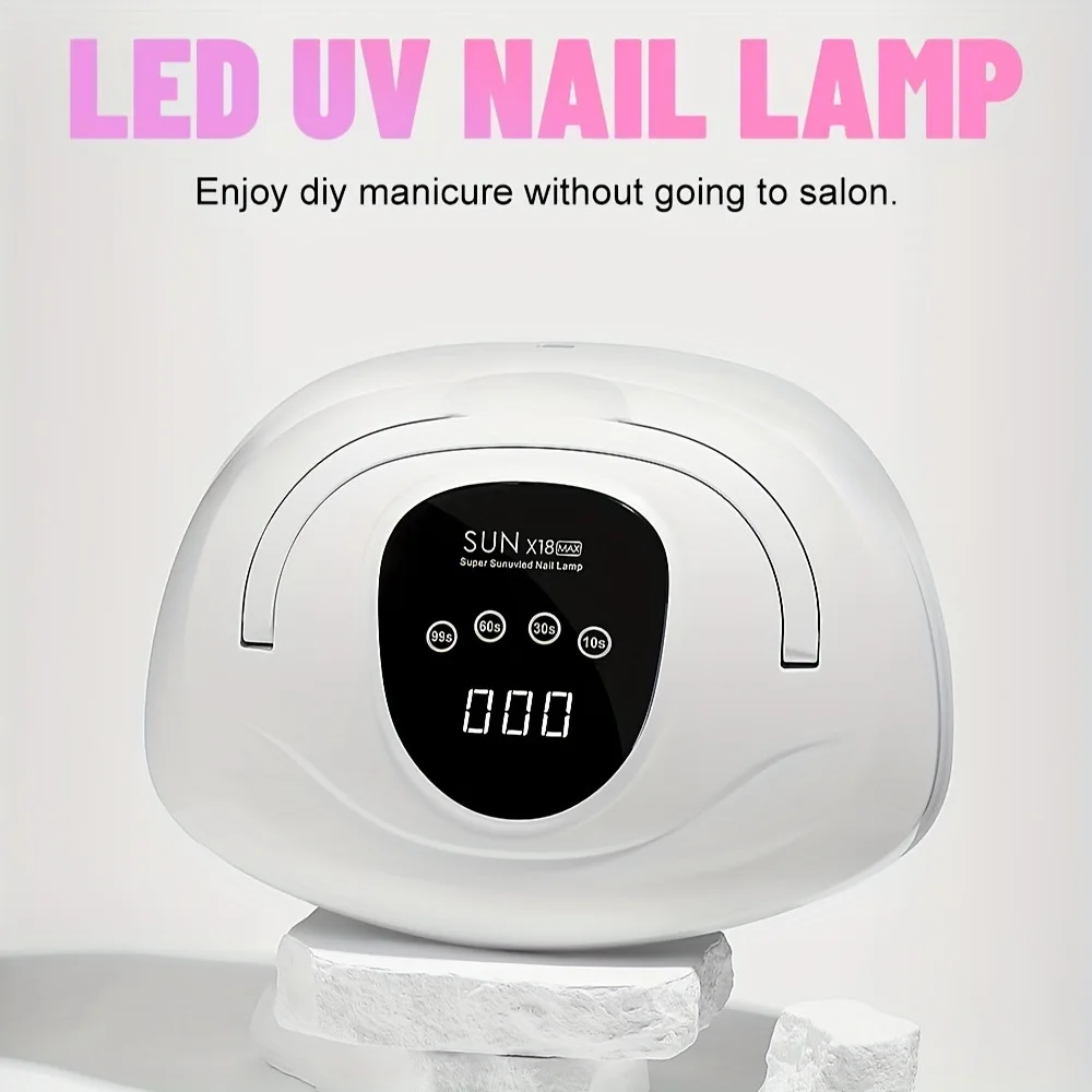 مصباح أظافر LED بالأشعة فوق البنفسجية بدون استخدام اليدين، مجفف أظافر جل احترافي، ضوء معالجة سريعة لفن الأظافر في صالونات التجميل المنزلية