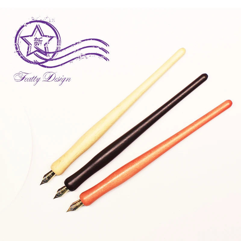 Stylo en bois pour calligraphie, dessin animé, animation, lettrage, art, dessin, cartographie, dessins décoratifs, mot, crochet, ligne, tige, papeterie