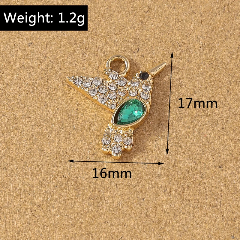 10 Stück Strass Kristall Schmetterling Anhänger Charms für Schmuck DIY Halskette Ohrringe Armband Zubehör Zubehör – Detail 10