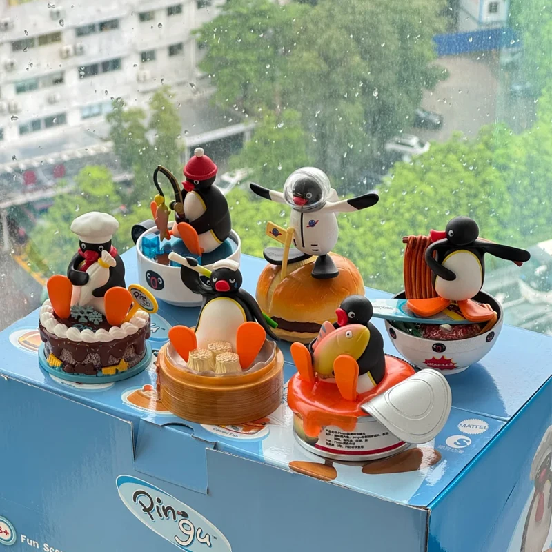 

Pingu Funny Scene Series Blind Box Cute Pingu Egg Box Penguin Cute Shape Blind Box Figure Mystery Bag Surprise Brithday Kid Gift