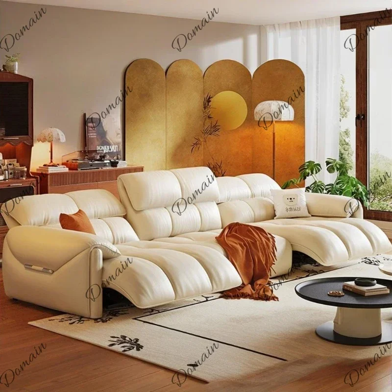 XY Armrest Beige Electric Sofa Full Size Modern Italian Luxury Recliner Chair Loveseat Apartments Woonkamerbanken Furniture