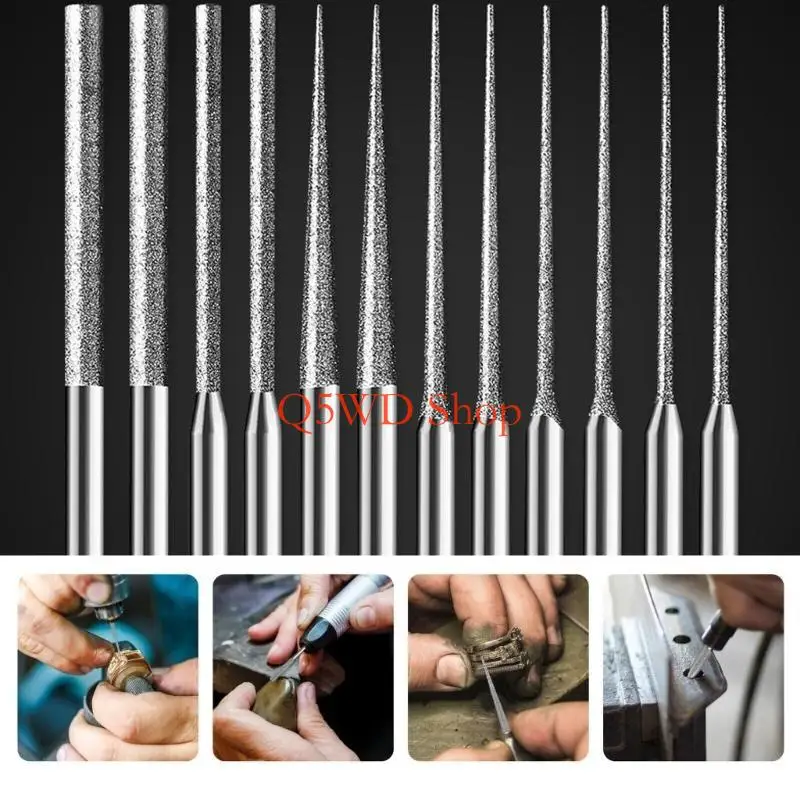 Q5WD 20pcs High Strength Grinding Head Set 5 Distinct Shapes Home And Industrial Use