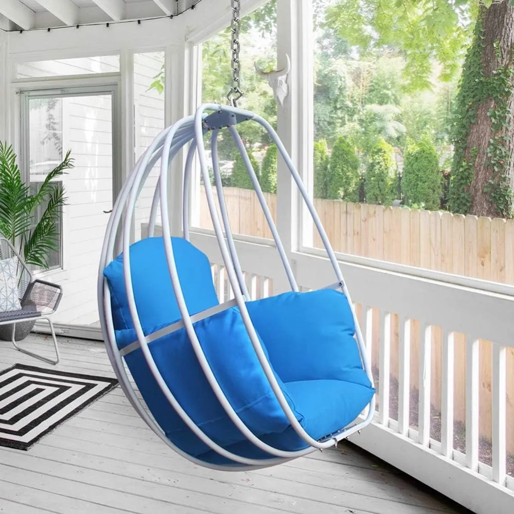 

"indoor/outdoor egg-shaped hammock swing chair with hanging kit for single use"