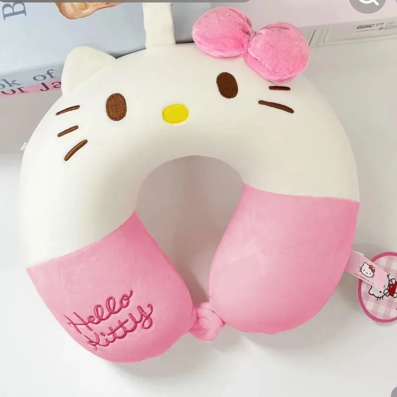 Hello Kitty Anime Cartoon Cute U-shaped Pillow Series Office Nap Pillow Airplane Pillow Essential for Going Out Wholesale