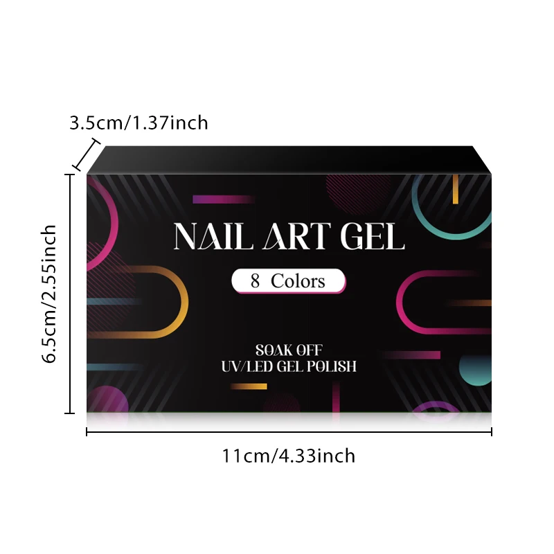 MEET ACROSS 8Pcs/Set Red Pink Gel Nail Polish Spring Colorful Laser Nail Art Gel Varnish Nail Supplies Manicure For Nails