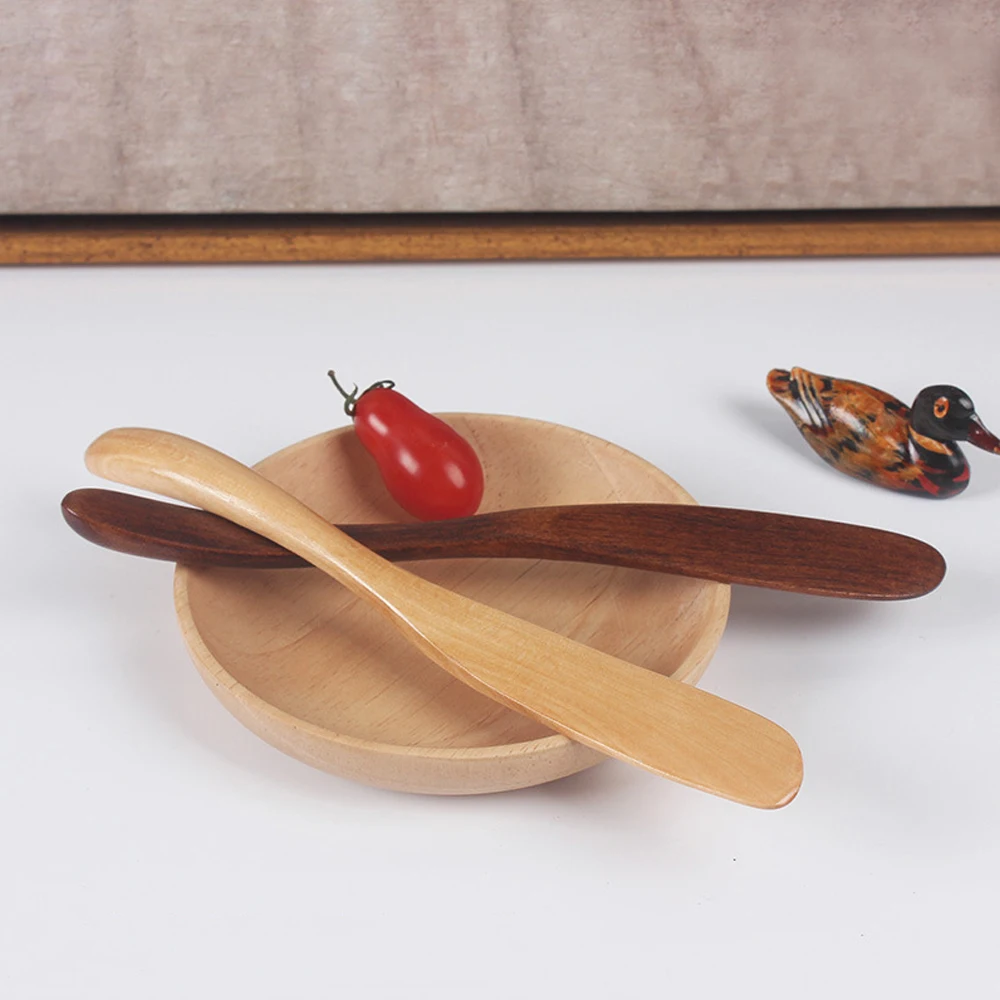 Wooden Marmalade Knife Butter Knife Dinner Knives Tabeware with Thick Handle High Quality Knife Style Kitchen Tool Accessories