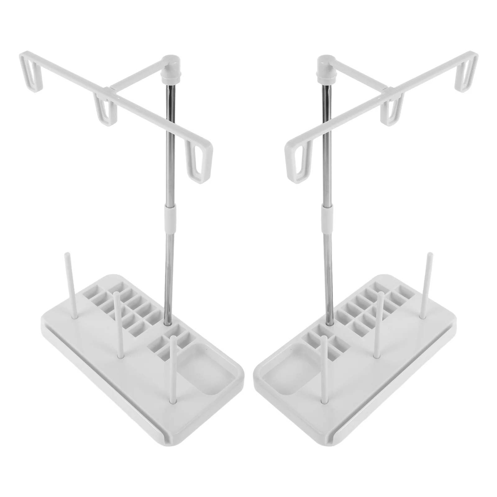 

2pcs Sewing Machine Thread Holder Rotatable Spool Stand For Embroidery Crafting Detachable Plastic Thread Organizer Rack Cone