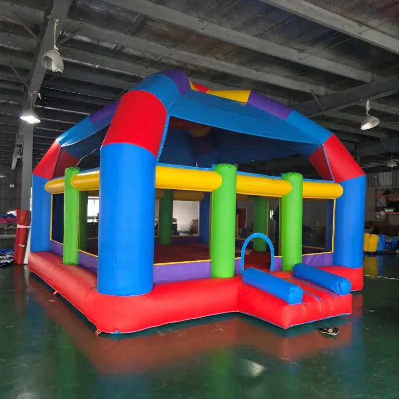 

19.69×19.69×14.76ft Inflatable Bounce House Outdoor Playground Kid Toy Game Bouncy Jumping House Bouncer with a blower for free