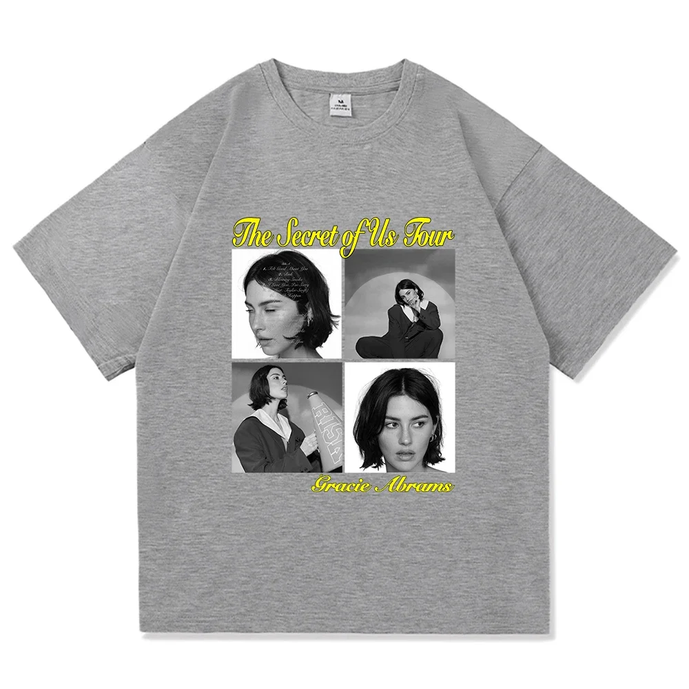 Gracie Abrams Risco O Segredo de Nós The Eras Tour Camiseta Homens/Mulheres Estética Retro Camiseta Unissex Novo Álbum Camisetas