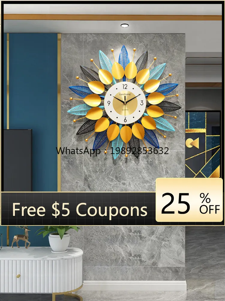 

Clock wall clock living room home fashion creative personality art modern silent European clock