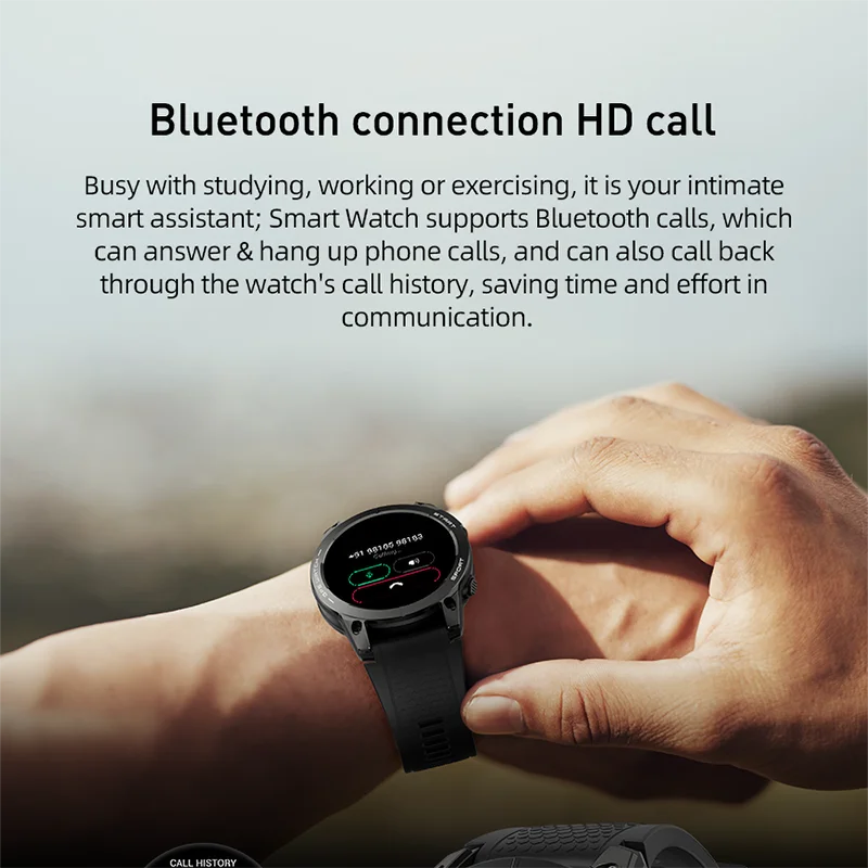 Smartwatch Ideal para hombres y mujeres Pantalla completamente táctil AMOLED de 1,43 pulgadas 466*466 con GPS Frecuencia cardíaca Bluetooth Llamada Reloj inteligente 2024