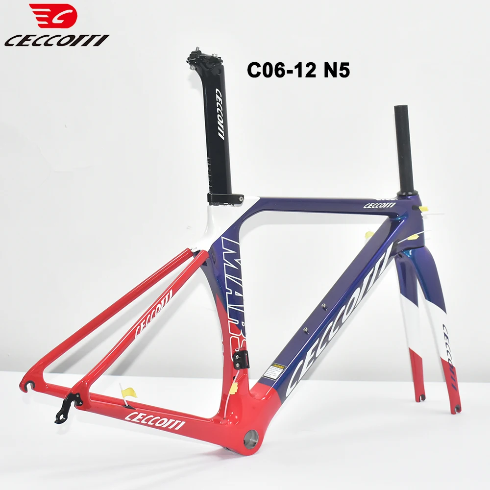 T1000 Carbon Road Bike Frames  Fit Di2/Mechanical Derailleur Racing Speed Frame V Brake Bicycle Frameset