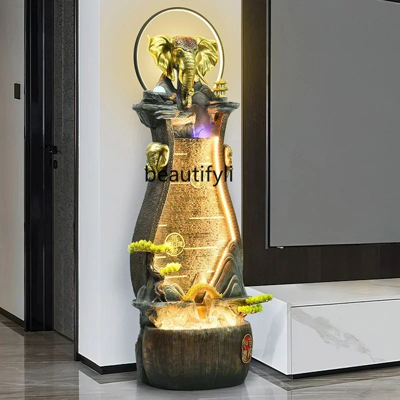 LXRockery fountain lucky water humidifier living room entrance office decoration housewarming opening giftSSS