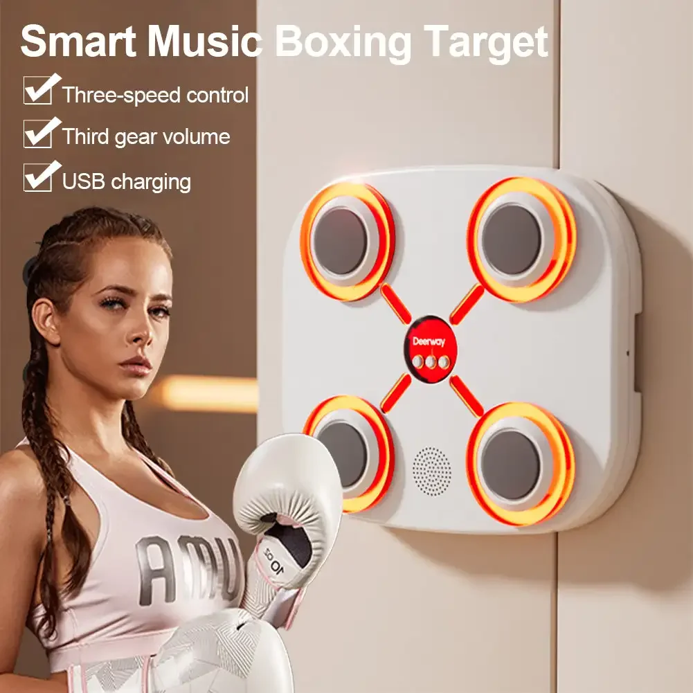 

Smart Music Boxing Machine Bluetooth Beat Punch Wall Target LED Lighted Sandbag Practice Boxing Training Target Gym Home Sports