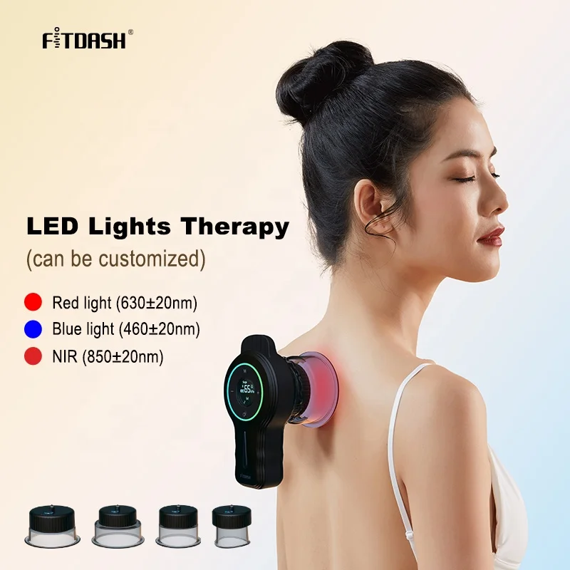 Fitdash-Sucção Elétrica Cupping Device, Gua Sha Raspagem, Massagem com 2 copos mutáveis