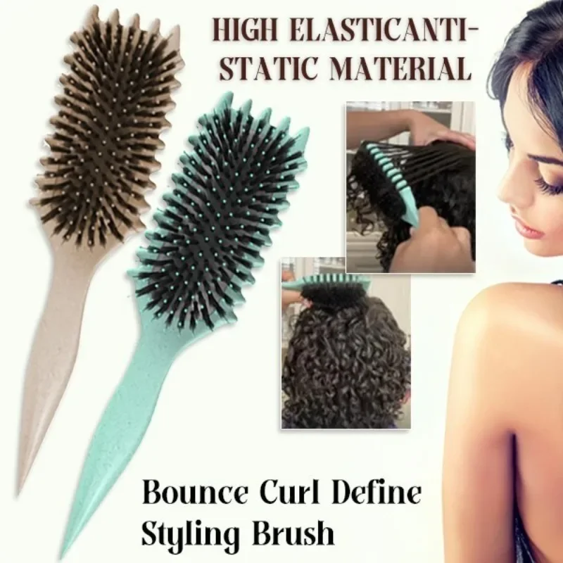 Curls Define Styling Brush Detangling Hair Brush Tangled Hair Comb Shaping Defining Curls Barber Salon Styling Tool