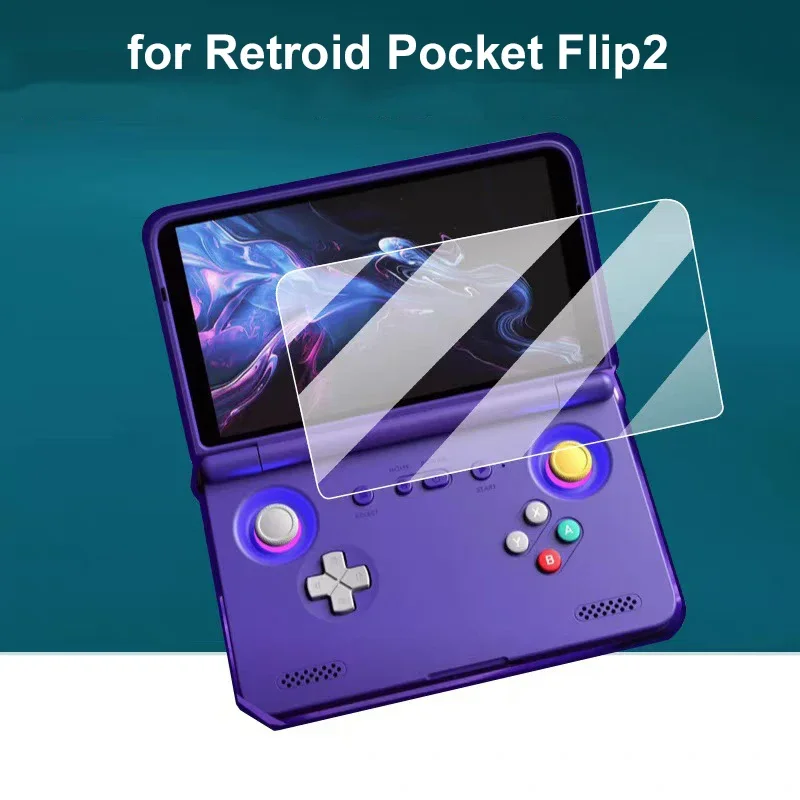 2pcs Screen Protector film For Retroid Pocket Flip2 Player Games Tempered Glass Film 9H HD Scratch-resistant Protector Accessory