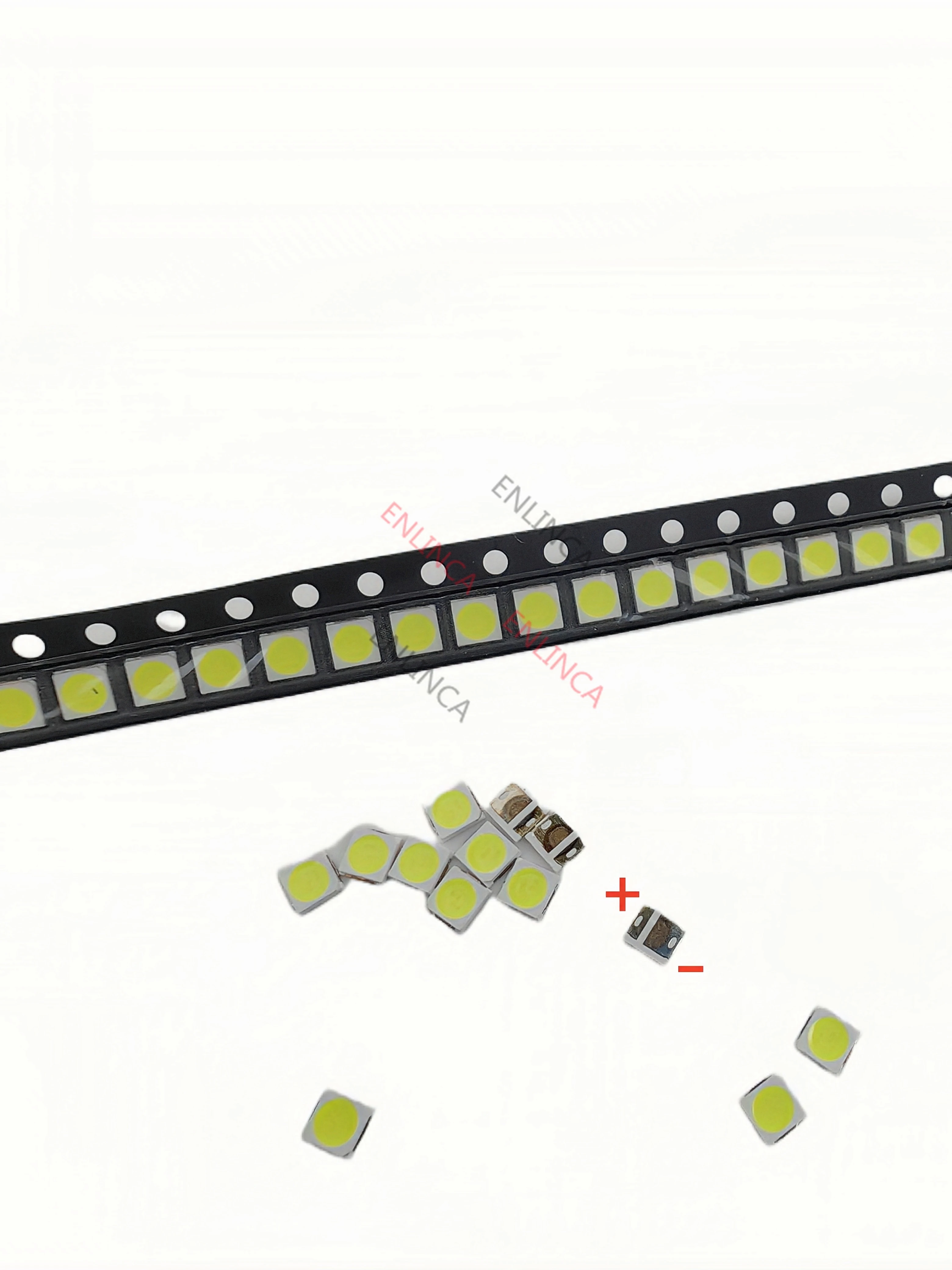 100Pcs Surface Mount Light Emitting Diode 3030 LED Chip 1W 3V-9V White 3000K-9000K