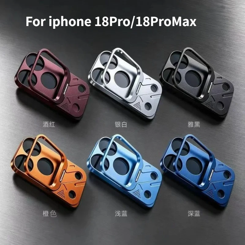 Protections de caméra arrière en métal aluminium pour iPhone 18 17 Pro Max, couvre-objectif pour iPhone 18 17 Pro Max, film de protection d'objectif creux