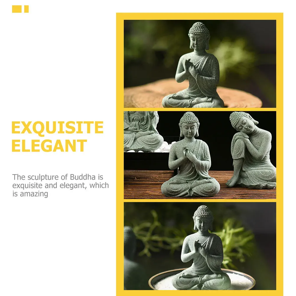 

Aquarium Buddha Decor Fish Tank Buddha Statue Unique Creativity Bright Comfortable Touch Home Garden Decor Zen Style Craft