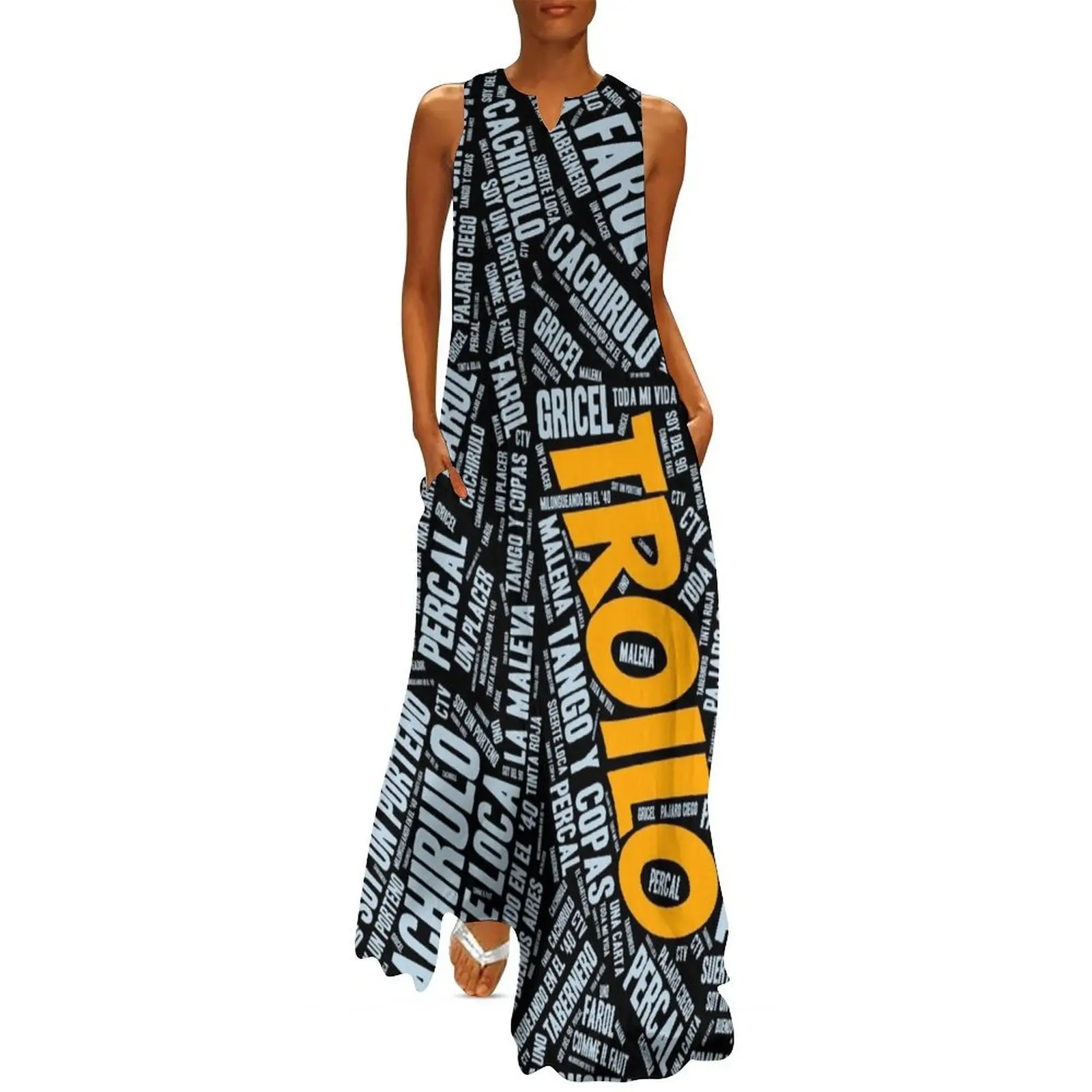 

Troilo Pichuco Tango Music Word Art Long Dress dress Party dresses for women Dress