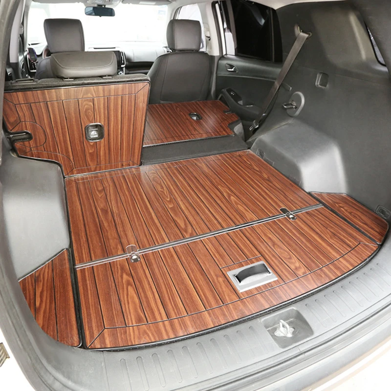 For Hyundai ix35 Tucson TL 2018 2019 Wooden trunk mat wooden floor special automobile wooden floor ecological board foot pad