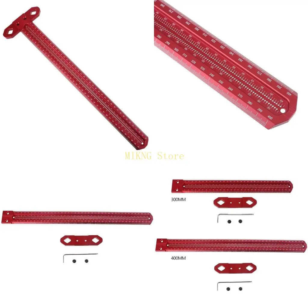 Woodworking Scriber Ruler Scribing 400mm/15.75in T-Type Ruler Portable best sale