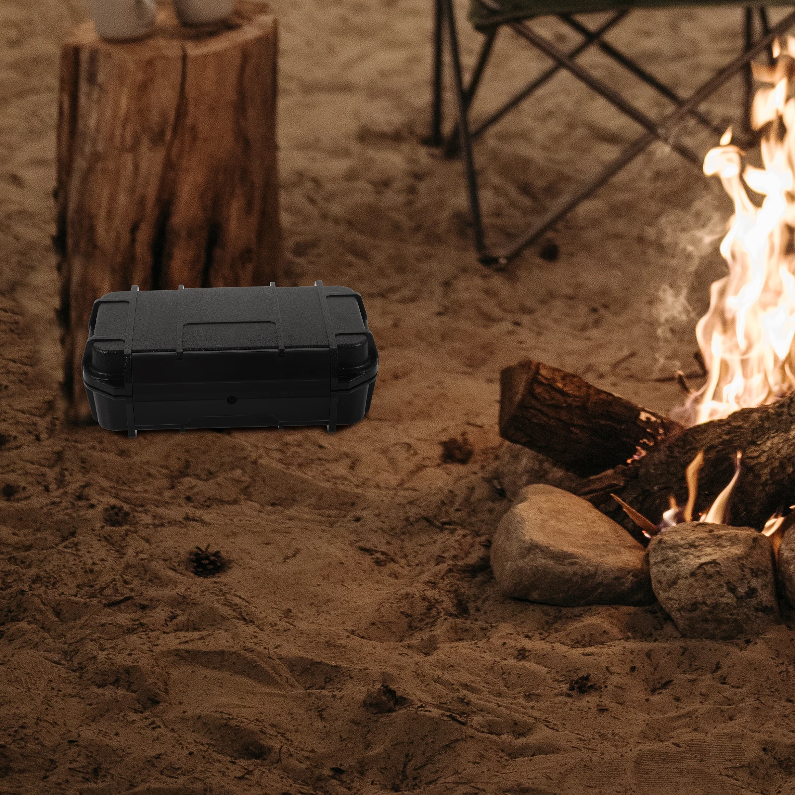 

Outdoor Survival Storage Box Airtight Shockproof Camping Container Black Portable Tool Case Waterproof Sealed Box For Small