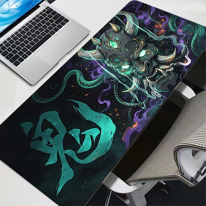 Extra Large Gaming Mouse Pad Samurai Rug Computer Gamer Laptop Keyboard Carpet Mouse Mat Non-Slip Rubber Table Rug
