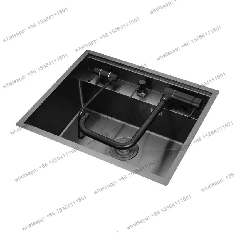 Black 304 stainless steel invisible single slot with cover plate Zhongdao pantry household
