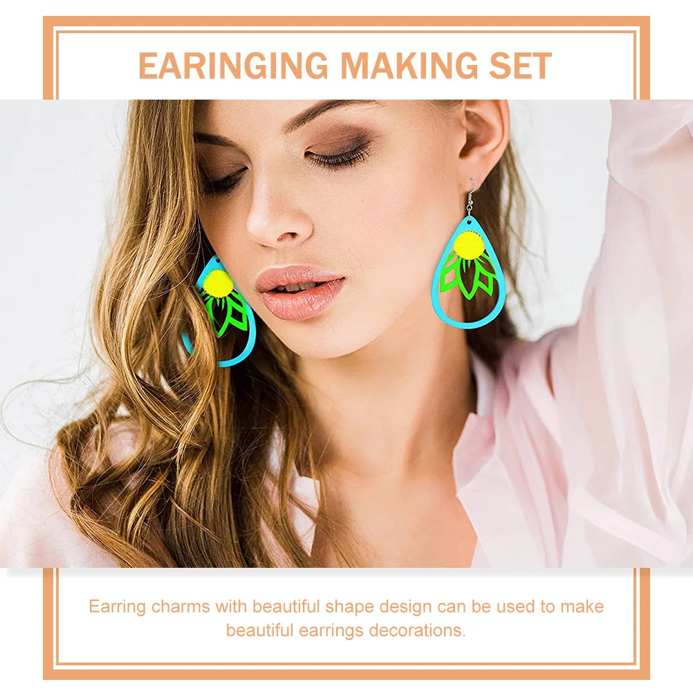 

1 set DIY Kit Wood Blanks Jewelry Making Supplies Women Accessories Dangle Drop Ear Pendant Earring Making Set Earring Kits