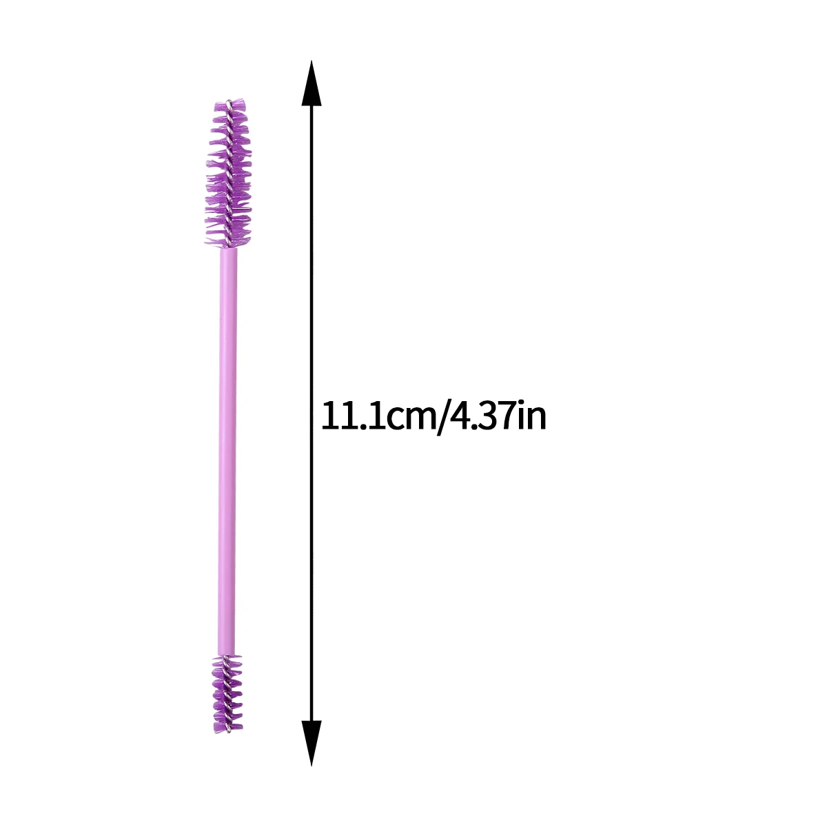 Pinceau à mascara double tête 20 pièces, outil pour les yeux portable violet, pinceau de maquillage, pinceau à sourcils à friser naturel, mascara en spirale brus
