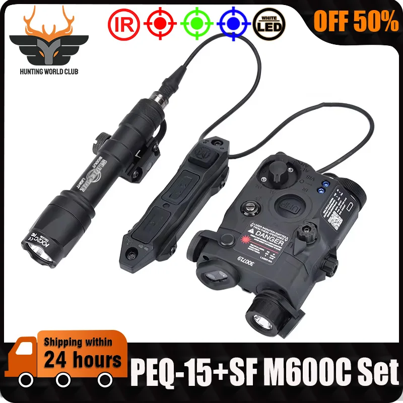 WADSN PEQ15 Nylon Version Red Dot Green Blue Laser Aiming Indicator Series Accessory Surefir M600 Flashlight Dual Control Switch