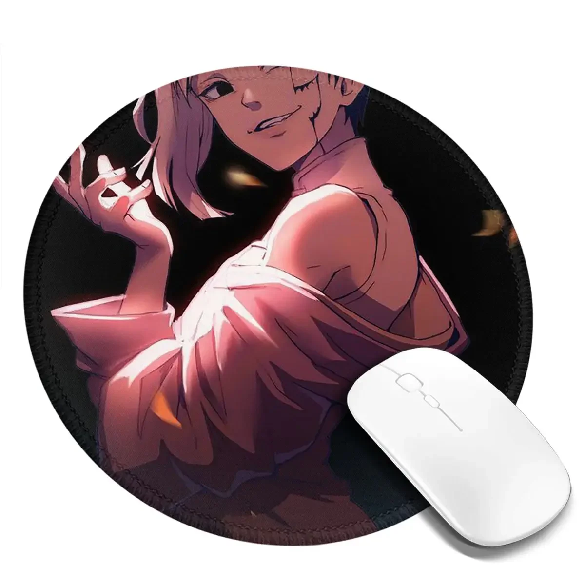 Gen Asagiri Dr Stone Apan Anime Round Mouse Pad Computer Keyboard Mouse Mat Gamer Laptop Desk Mat Office Table Mats