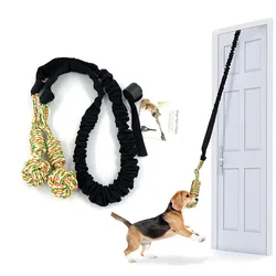 Pet dog teething toys indoor door pull rope ball toy dog tug of war dog toys pet tug of war pull rope