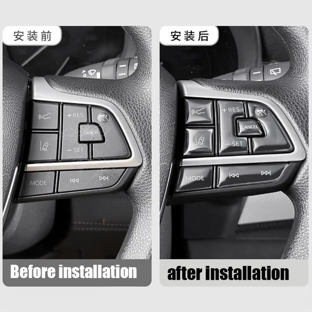 Car Upgrade For Toyota Sienna XL40 2021 2023 2024 2025 Transparent Protective Sticker for Steering Wheel Drip Glue Button